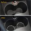 imageValleycomfy 4PCS Bling Car Coasters Universal Vehicle Bling Car Accessories 275 inch Silicone Anti Slip Crystal Rhinestone Cup Holder Coasters for Car BlackWhite