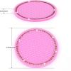 imageValleycomfy 4PCS Bling Car Coasters Universal Vehicle Bling Car Accessories 275 inch Silicone Anti Slip Crystal Rhinestone Cup Holder Coasters for Car Pink
