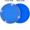 imageValleycomfy 4PCS Bling Car Coasters Universal Vehicle Bling Car Accessories 275 inch Silicone Anti Slip Crystal Rhinestone Cup Holder Coasters for Car Royal Blue1