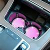 imageValleycomfy 4PCS Bling Car Coasters Universal Vehicle Bling Car Accessories 275 inch Silicone Anti Slip Crystal Rhinestone Cup Holder Coasters for Car Pink