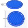 imageValleycomfy 4PCS Bling Car Coasters Universal Vehicle Bling Car Accessories 275 inch Silicone Anti Slip Crystal Rhinestone Cup Holder Coasters for Car Royal Blue1