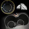 imageValleycomfy 4PCS Bling Car Coasters Universal Vehicle Bling Car Accessories 275 inch Silicone Anti Slip Crystal Rhinestone Cup Holder Coasters for Car BlackWhite