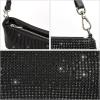 imageValleycomfy Bling Evening Clutch Bag for Women Lady Girl Bride Rhinestone Purse For Prom Cocktail Party Wedding EngagementDiamond Black