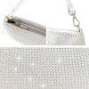imageValleycomfy Bling Evening Clutch Bag for Women Lady Girl Bride Rhinestone Purse For Prom Cocktail Party Wedding EngagementSilver