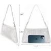 imageValleycomfy Bling Evening Clutch Bag for Women Lady Girl Bride Rhinestone Purse For Prom Cocktail Party Wedding EngagementSilver