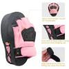 imageValleycomfy Boxing Curved Focus Punching Mitts Leatherette Training Hand PadsGray Pink