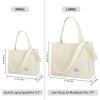 imageValleycomfy Corduroy Tote Bag for Women Travel Crossbody Bag Purse Women Shoulder Bags Work Handbags Everyday Hobo BagBeige
