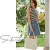imageValleycomfy Corduroy Tote Bag for Women Travel Crossbody Bag Purse Women Shoulder Bags Work Handbags Everyday Hobo BagBeige