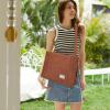 imageValleycomfy Corduroy Tote Bag for Women Travel Crossbody Bag Purse Women Shoulder Bags Work Handbags Everyday Hobo BagBrown