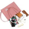 imageValleycomfy Corduroy Tote Bag for Women Travel Crossbody Bag Purse Women Shoulder Bags Work Handbags Everyday Hobo BagDark Pink