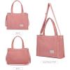 imageValleycomfy Corduroy Tote Bag for Women Travel Crossbody Bag Purse Women Shoulder Bags Work Handbags Everyday Hobo BagDark Pink