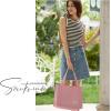 imageValleycomfy Corduroy Tote Bag for Women Travel Crossbody Bag Purse Women Shoulder Bags Work Handbags Everyday Hobo BagDark Pink