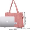imageValleycomfy Corduroy Tote Bag for Women Travel Crossbody Bag Purse Women Shoulder Bags Work Handbags Everyday Hobo BagDark Pink