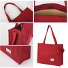 imageValleycomfy Corduroy Tote Bag for Women Travel Crossbody Bag Purse Women Shoulder Bags Work Handbags Everyday Hobo BagDark Red