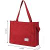 imageValleycomfy Corduroy Tote Bag for Women Travel Crossbody Bag Purse Women Shoulder Bags Work Handbags Everyday Hobo BagDark Red