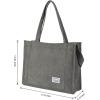 imageValleycomfy Corduroy Tote Bag for Women Travel Crossbody Bag Purse Women Shoulder Bags Work Handbags Everyday Hobo BagGray