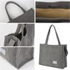 imageValleycomfy Corduroy Tote Bag for Women Travel Crossbody Bag Purse Women Shoulder Bags Work Handbags Everyday Hobo BagGray