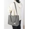 imageValleycomfy Corduroy Tote Bag for Women Travel Crossbody Bag Purse Women Shoulder Bags Work Handbags Everyday Hobo BagGray