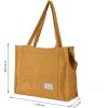 imageValleycomfy Corduroy Tote Bag for Women Travel Crossbody Bag Purse Women Shoulder Bags Work Handbags Everyday Hobo BagKhaki