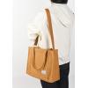 imageValleycomfy Corduroy Tote Bag for Women Travel Crossbody Bag Purse Women Shoulder Bags Work Handbags Everyday Hobo BagKhaki