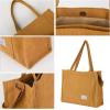 imageValleycomfy Corduroy Tote Bag for Women Travel Crossbody Bag Purse Women Shoulder Bags Work Handbags Everyday Hobo BagKhaki
