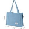 imageValleycomfy Corduroy Tote Bag for Women Travel Crossbody Bag Purse Women Shoulder Bags Work Handbags Everyday Hobo BagLight Blue