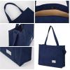 imageValleycomfy Corduroy Tote Bag for Women Travel Crossbody Bag Purse Women Shoulder Bags Work Handbags Everyday Hobo BagNavy Blue