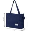 imageValleycomfy Corduroy Tote Bag for Women Travel Crossbody Bag Purse Women Shoulder Bags Work Handbags Everyday Hobo BagNavy Blue