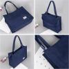 imageValleycomfy Corduroy Tote Bag for Women Travel Crossbody Bag Purse Women Shoulder Bags Work Handbags Everyday Hobo BagNavy Blue