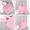 imageValleycomfy Corduroy Tote Bag for Women Travel Crossbody Bag Purse Women Shoulder Bags Work Handbags Everyday Hobo BagPink