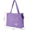 imageValleycomfy Corduroy Tote Bag for Women Travel Crossbody Bag Purse Women Shoulder Bags Work Handbags Everyday Hobo BagPurple
