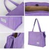 imageValleycomfy Corduroy Tote Bag for Women Travel Crossbody Bag Purse Women Shoulder Bags Work Handbags Everyday Hobo BagPurple