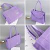 imageValleycomfy Corduroy Tote Bag for Women Travel Crossbody Bag Purse Women Shoulder Bags Work Handbags Everyday Hobo BagPurple