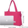 imageValleycomfy Corduroy Tote Bag for Women Travel Crossbody Bag Purse Women Shoulder Bags Work Handbags Everyday Hobo BagRose Red