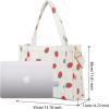 imageValleycomfy Corduroy Tote Bag for Women Travel Crossbody Bag Purse Women Shoulder Bags Work Handbags Everyday Hobo BagStrawberry