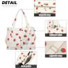 imageValleycomfy Corduroy Tote Bag for Women Travel Crossbody Bag Purse Women Shoulder Bags Work Handbags Everyday Hobo BagStrawberry