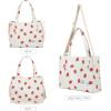 imageValleycomfy Corduroy Tote Bag for Women Travel Crossbody Bag Purse Women Shoulder Bags Work Handbags Everyday Hobo BagStrawberry