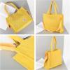 imageValleycomfy Corduroy Tote Bag for Women Travel Crossbody Bag Purse Women Shoulder Bags Work Handbags Everyday Hobo BagYellow