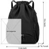 imageValleycomfy Drawstring Backpack with Wet PocketWaterproof Drawstring BagGym Backpack for BeachPoolSwim and TravelPurpleBlack