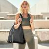 imageValleycomfy Drawstring Backpack with Wet PocketWaterproof Drawstring BagGym Backpack for BeachPoolSwim and TravelPurpleBlack2