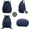 imageValleycomfy Drawstring Backpack with Wet PocketWaterproof Drawstring BagGym Backpack for BeachPoolSwim and TravelPurpleDark Blue