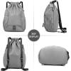 imageValleycomfy Drawstring Backpack with Wet PocketWaterproof Drawstring BagGym Backpack for BeachPoolSwim and TravelPurpleGrey