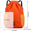 imageValleycomfy Drawstring Backpack with Wet PocketWaterproof Drawstring BagGym Backpack for BeachPoolSwim and TravelPurpleOrange