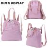 imageValleycomfy Drawstring Backpack with Wet PocketWaterproof Drawstring BagGym Backpack for BeachPoolSwim and TravelPurplePurple
