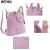 imageValleycomfy Drawstring Backpack with Wet PocketWaterproof Drawstring BagGym Backpack for BeachPoolSwim and TravelPurplePurple