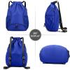 imageValleycomfy Drawstring Backpack with Wet PocketWaterproof Drawstring BagGym Backpack for BeachPoolSwim and TravelPurpleSapphire Blue