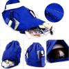 imageValleycomfy Drawstring Backpack with Wet PocketWaterproof Drawstring BagGym Backpack for BeachPoolSwim and TravelPurpleSapphire Blue