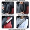 imageValleycomfy Leather Seat Belt Shoulder Pads with Rhinestones Car Seat Belt Covers for Women Crystal Handbrake Cover Ring Set Bling Car Accessories 4 Pack Set Universal