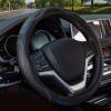 imageValleycomfy Leather Steering Wheel Covers Universal 15 inch Breathable Anti Slip ampamp Odor Free Black with Red LinesM14quot 1215quot 14White