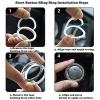 imageValleycomfy Soft Velvet Seat Belt Pads with Rhinestones Car Seat Belt Covers for Women Crystal Handbrake Cover Ring Set Bling Car Accessories 4 Pack Set Universal